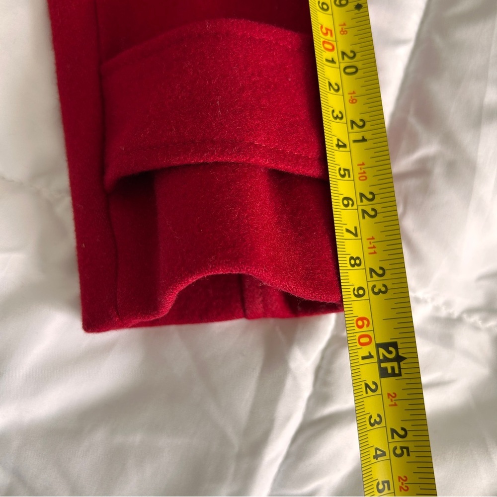 Tommy Hilfiger Women’s Small Wool Blend Coat Jacket Red Hooded Preppy Church EUC - Picture 15 of 15